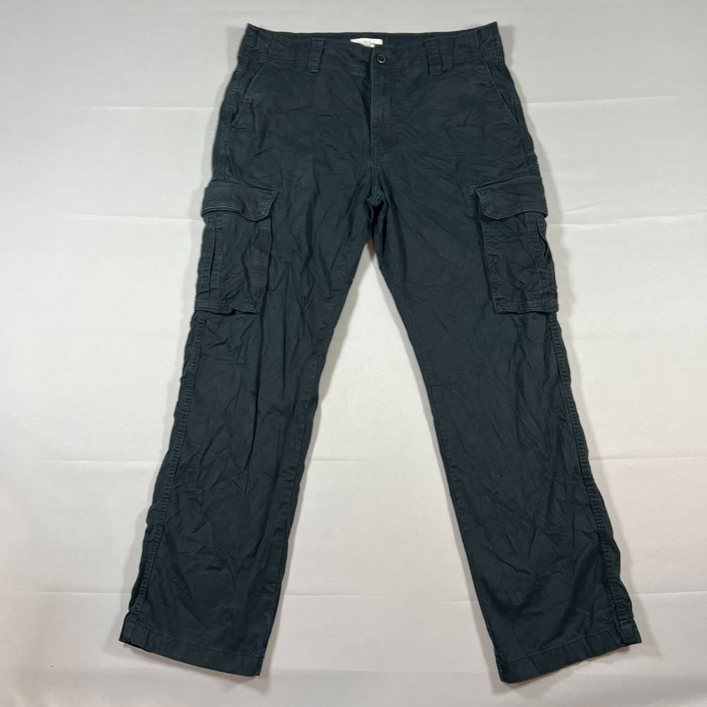 Goodfellow & Co Cargo Pants Mens 32x32 Black Cotton Stretch Regular Fit Straight